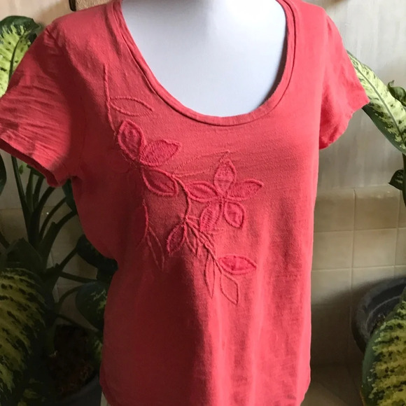 St. John’s Bay orange cotton tee - Picture 1 of 4